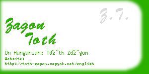 zagon toth business card